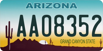 AZ license plate AAO8352