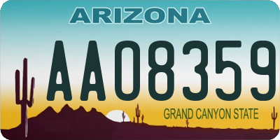 AZ license plate AAO8359