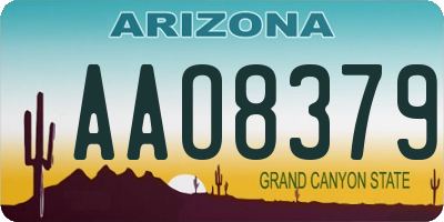AZ license plate AAO8379
