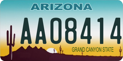 AZ license plate AAO8414