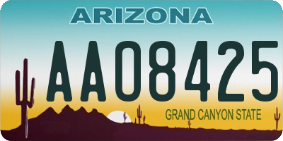 AZ license plate AAO8425