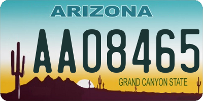 AZ license plate AAO8465