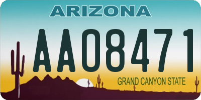 AZ license plate AAO8471