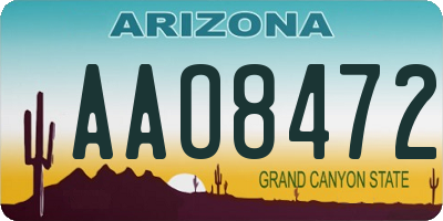 AZ license plate AAO8472
