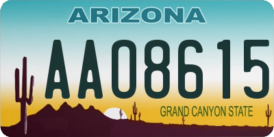 AZ license plate AAO8615