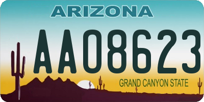 AZ license plate AAO8623