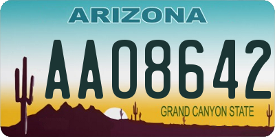 AZ license plate AAO8642