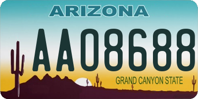 AZ license plate AAO8688