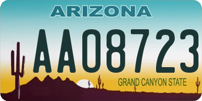 AZ license plate AAO8723