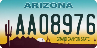 AZ license plate AAO8976