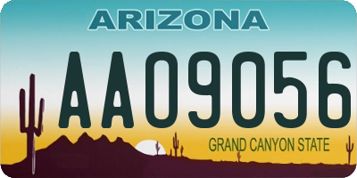 AZ license plate AAO9056