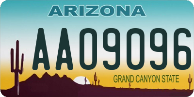 AZ license plate AAO9096