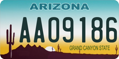 AZ license plate AAO9186