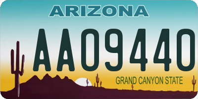 AZ license plate AAO9440