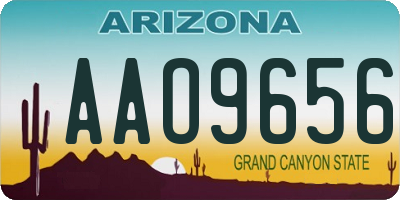 AZ license plate AAO9656