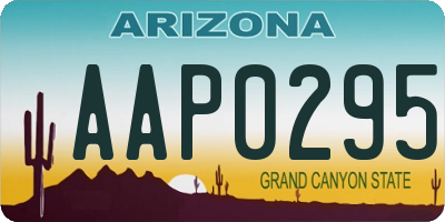 AZ license plate AAP0295