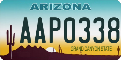 AZ license plate AAP0338