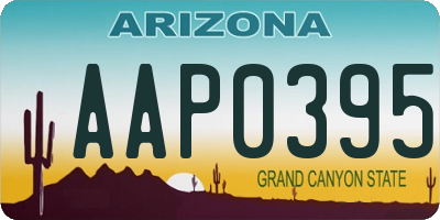 AZ license plate AAP0395