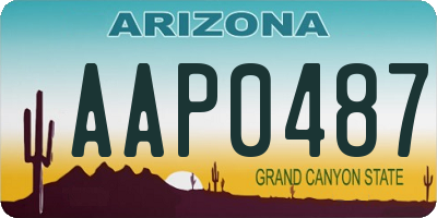 AZ license plate AAP0487