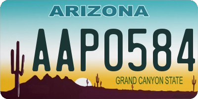 AZ license plate AAP0584