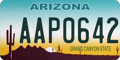 AZ license plate AAP0642