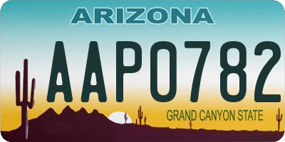 AZ license plate AAP0782