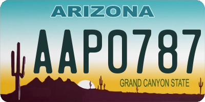 AZ license plate AAP0787