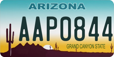 AZ license plate AAP0844