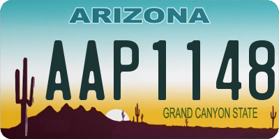 AZ license plate AAP1148