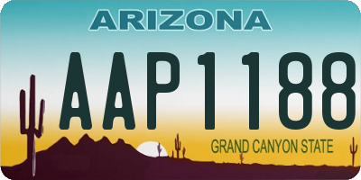AZ license plate AAP1188