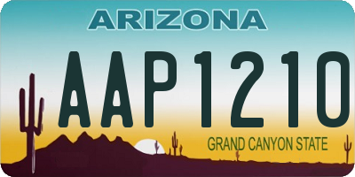 AZ license plate AAP1210