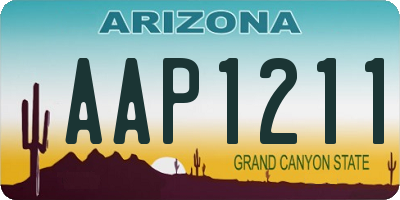 AZ license plate AAP1211