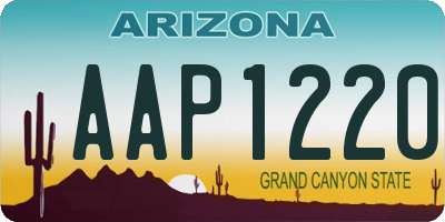 AZ license plate AAP1220