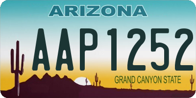 AZ license plate AAP1252