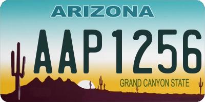 AZ license plate AAP1256