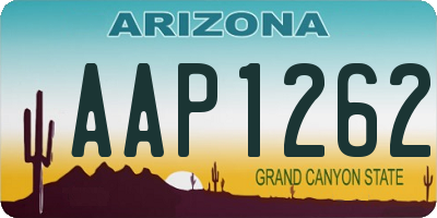 AZ license plate AAP1262