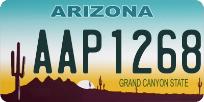 AZ license plate AAP1268
