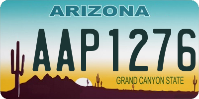 AZ license plate AAP1276