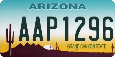 AZ license plate AAP1296