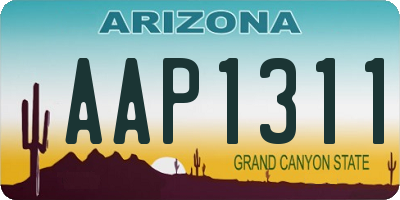 AZ license plate AAP1311