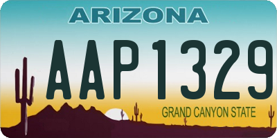 AZ license plate AAP1329