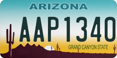 AZ license plate AAP1340