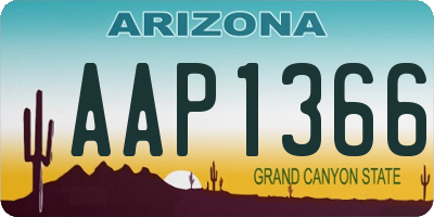 AZ license plate AAP1366