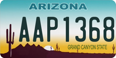 AZ license plate AAP1368