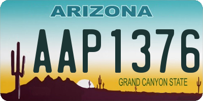 AZ license plate AAP1376