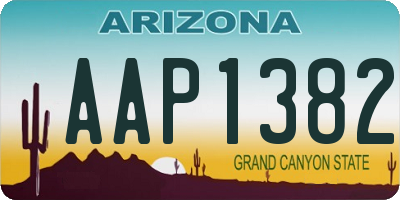 AZ license plate AAP1382