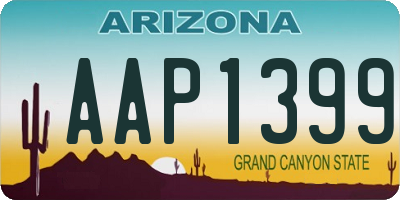 AZ license plate AAP1399