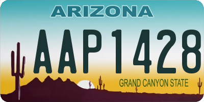 AZ license plate AAP1428