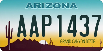 AZ license plate AAP1437