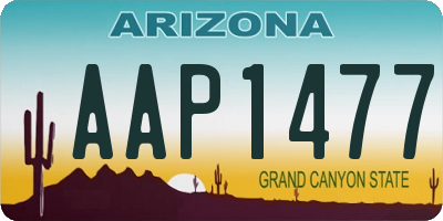 AZ license plate AAP1477